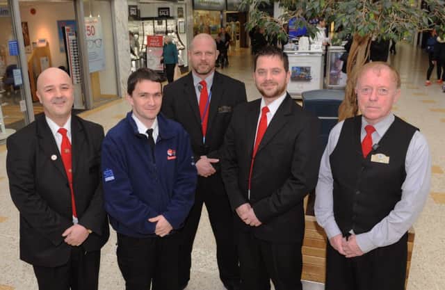 Security staff at The Arndale Centre, Eastbourne (Photo by Jon Rigby) SUS-160224-195952008