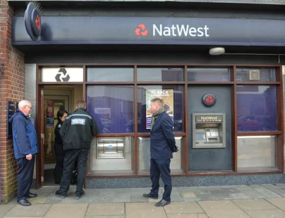 NatWest, in Hampden Park's Brassey Parade, was the target of a raid on Wednesday
