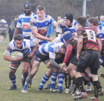 Kit Claughton in possession for Hastings & Bexhill against Southwark Lancers last weekend. Picture courtesy Jon Smalldon