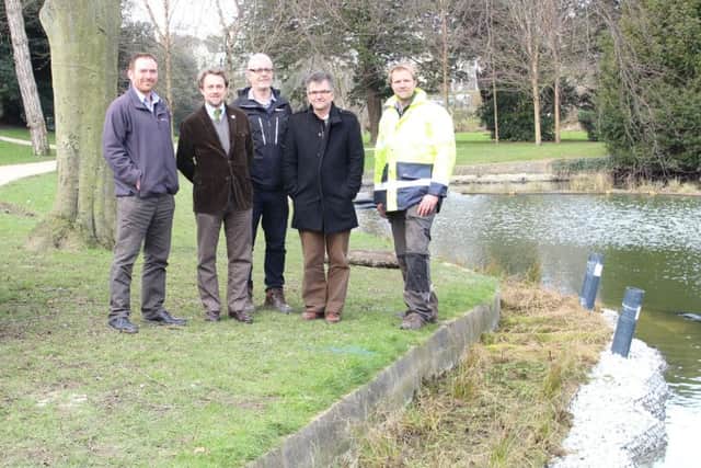 The Landscape Group's David Henry, lead member for environment Warren Davies, Hastings Borough Councils maintenance contract officer Stuart Alexander, council leader Peter Chowney and Biomatrix' lead designer Galen Fulford