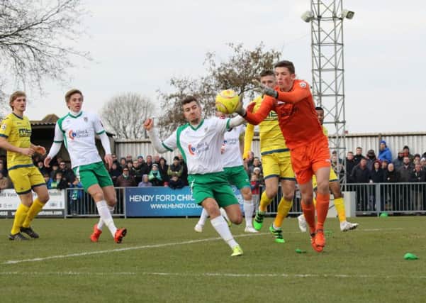 The Rocks put pressure on Torquay in their Trophy quarter-final / Picture by Tim Hale