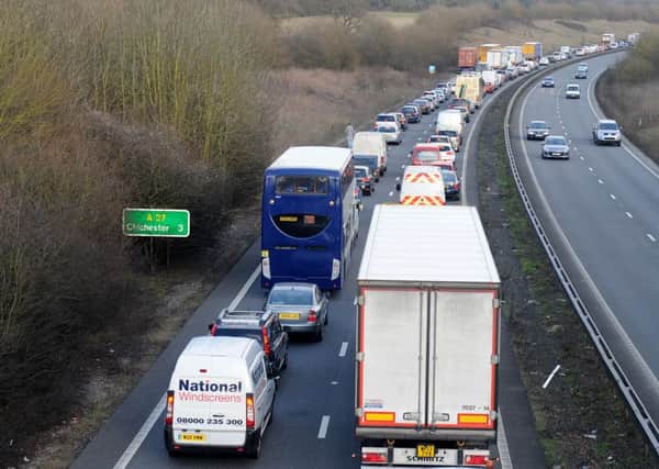 Congestion on Chichester's stretch of the A27