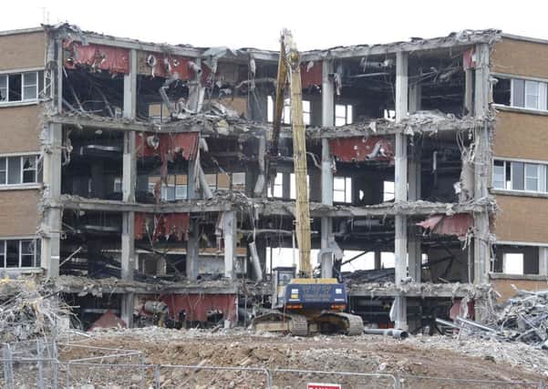 Demolition work continues at the old Harness Block at the Southlands Hospital site in Shoreham. Picture by Eddie Mitchell