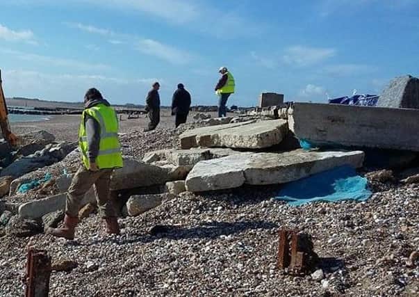The volunteers spent a day preparing Pagham for the highest tides of the year so far                               SUBMITTED