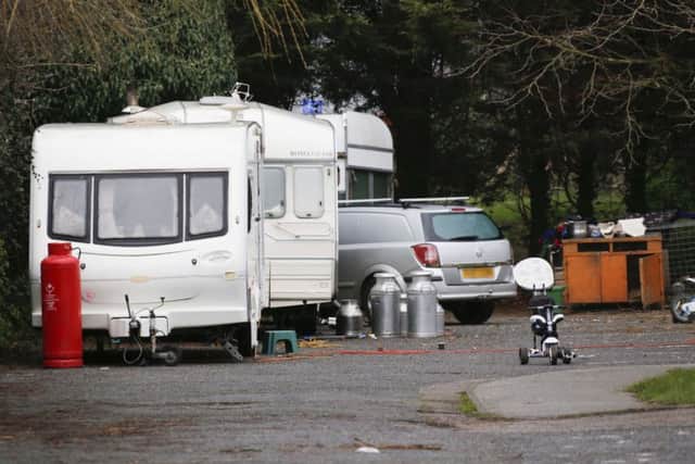 Travellers at the old surgery site in Shoreham SUS-160203-161639001