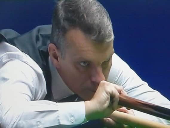 Mark Davis came within two balls of a maximum 147 break at the Championship League