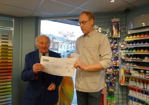 The Crafty Norman presented a handsome donation to Robert Emeleus SUS-160703-140537001