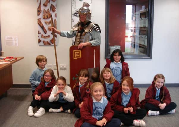 Pupils met a Roman soldier and asked him lots of questions about his job