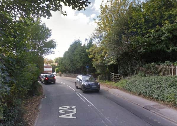 The A29 in Pulborough, where the incident happened. Photo: Google Earth