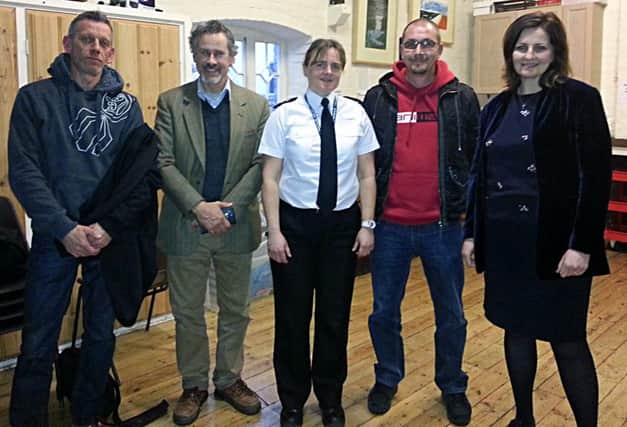 Eastbourne MP Caroline Ansell meets with representives from Sussex Police, The Matthew 25 Mission and the Eastbourne People's Assembly SUS-160903-113143001