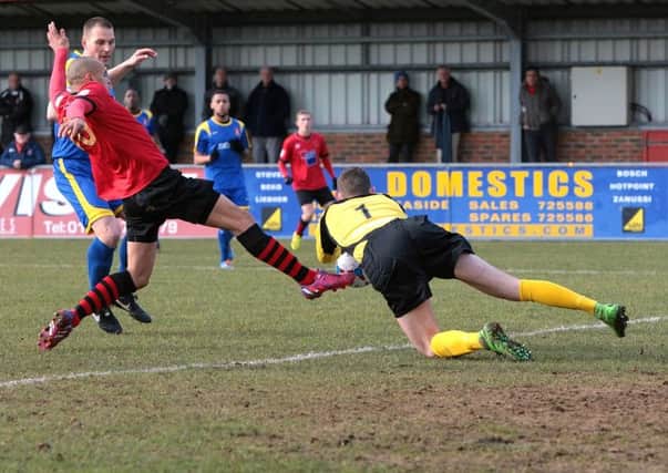 Eastbourne Borough in action against Hayes and Yeading
