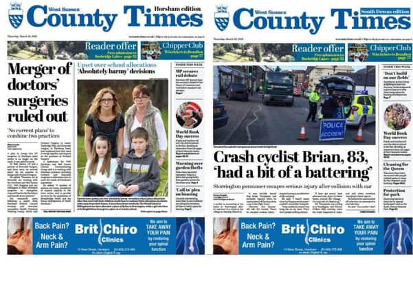 County Times front pages 10.03.16