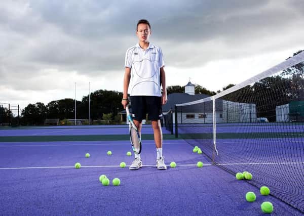 Tennis ace Kai Maxted, a 15-year-old pupil at Bedes Senior School in Upper Dicker, SUS-161003-104629001