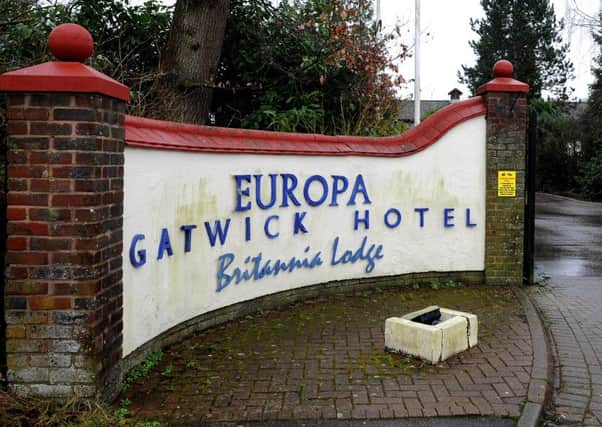 Europa Hotel, Maidenbower. The hotels are being used by the Home Office to house asylum seekers along with other hotel guests. Pic Steve Robards  SR1604534. Feb 2016 SUS-160215-111210001