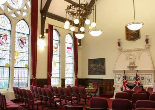 The Council Chamber at the town hall has been converted in a ceremony room for Hastings Register Office