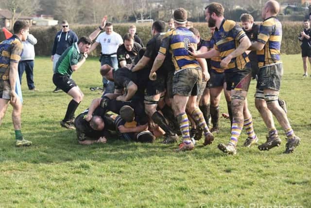 Action from Burgess Hill's league and cup double header win vs Uckfield.  
Final score 22-17. Picture by Steve Blanthorn. wFQYVyKjHxRICnFh1THF