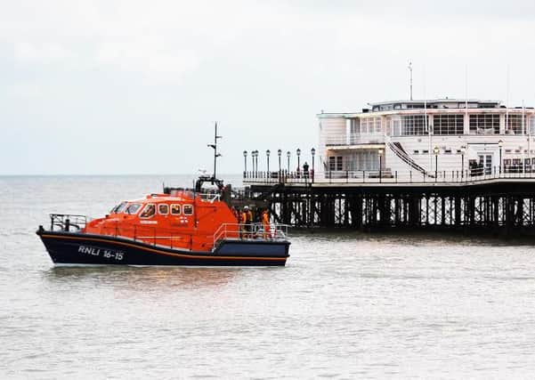 The Shoreham RNLI all-weather lifeboat off Worthing. File picture by Eddie Mitchell