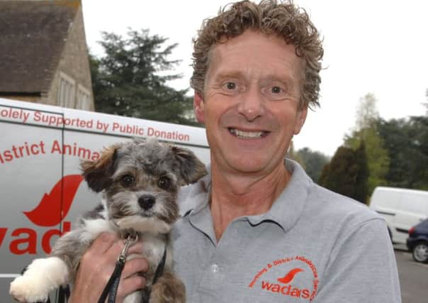 Dog owners are being reminded about the new law  pictured is Billy Elliott, from animal charity Wadars