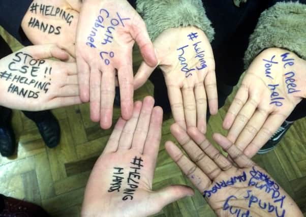 #HelpingHands West Sussex's Youth Cabinet's pledges against Child Sexual Exploitation (photo submitted). SUS-160314-172526001