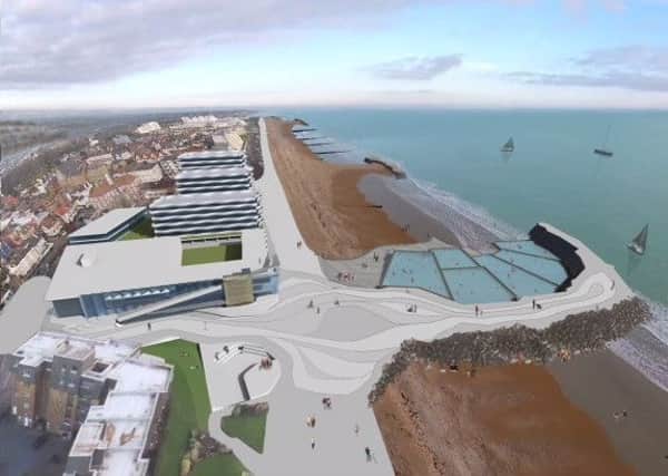An architect's plan of the lagoon proposed for Bognor Regis by the 4BR regeneration group