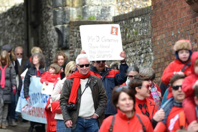 Demo march against Lewes Post Office closure SUS-160603-155724008