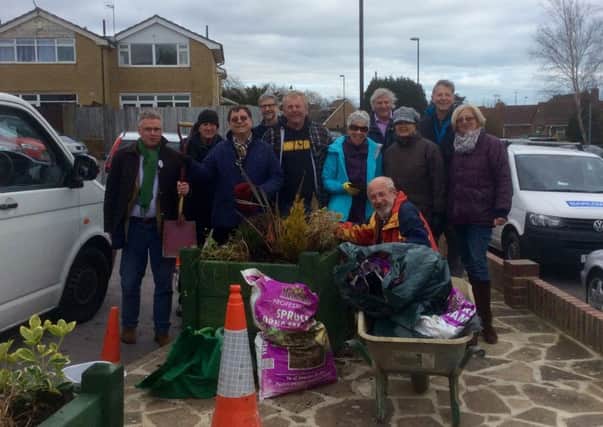 Lancing Community Project volunteers complete the work in Manor Road. The project was championed by Carol and Carson Albury.