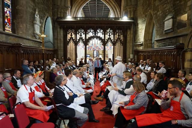 Judges at work in Melton Mowbray