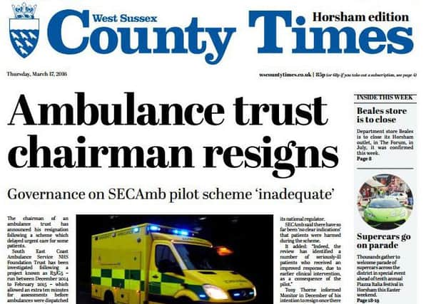 County Times front page 17.03.16