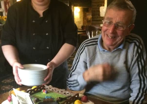 Jim Hills, the owner of Jim Hills Sports Warehouse in Coolham, celebrated his 80th birthday on Saturday March 19 surrounded by friends and family - picture submitted by the Hills family