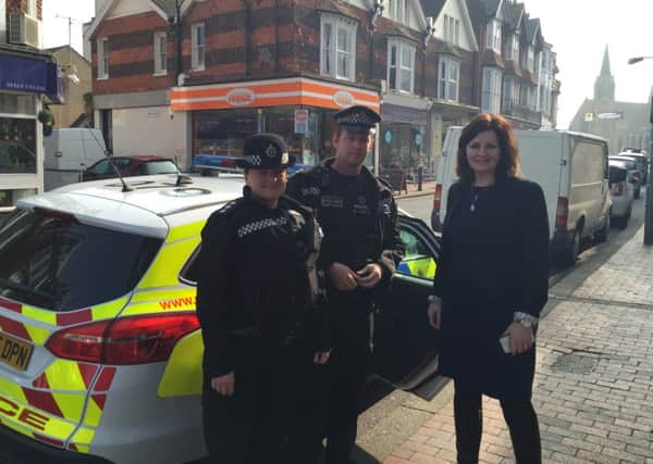 Eastbourne MP Caroline Ansell goes on the beat with Sussex Police SUS-160318-120305001