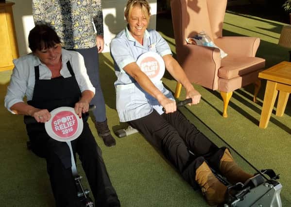 Staff, residents and visitors at Marriott House and Lodge Care Home in Chichester are 'rowing' 701 miles