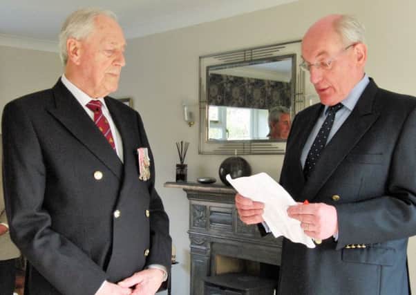 John Bell from Storrington receives the Legion d'Honneur for his service in the Royal Air Force - picture submitted