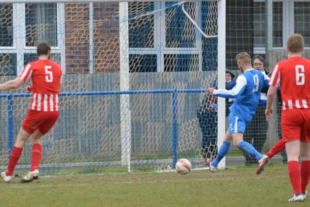 Max Miller puts the ball in the net. Picture by Grahame Lehkyj
