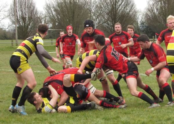 Action from Haywards Heath v Hellingly. Picture by Flinn Herbert