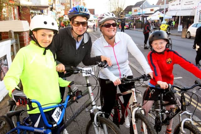 DM161101238a.jpg Haywards Heath Bike Ride 2016. Katie Bourne, Caroline Davies and Mayor Sujan Wickremaratchi start the ride. Photo by Derek Martin SUS-161004-140257008