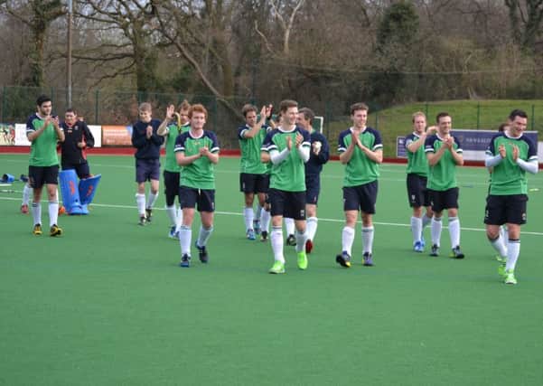 Chichester celebrate their cup victory / Picture by Meg Goring