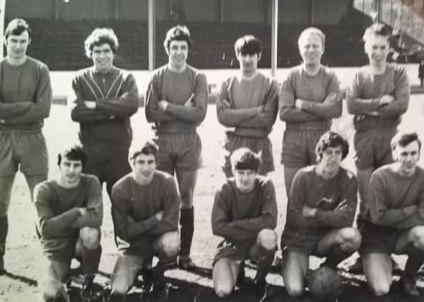 Terry Scuse, bottom right, with Burgess Hill team mates