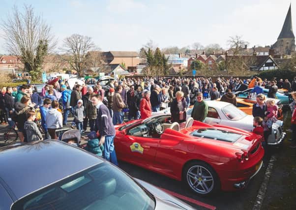 A number of vehicles took part in the first ever Piazza Italia Tour in villages in the south of the Horsham district