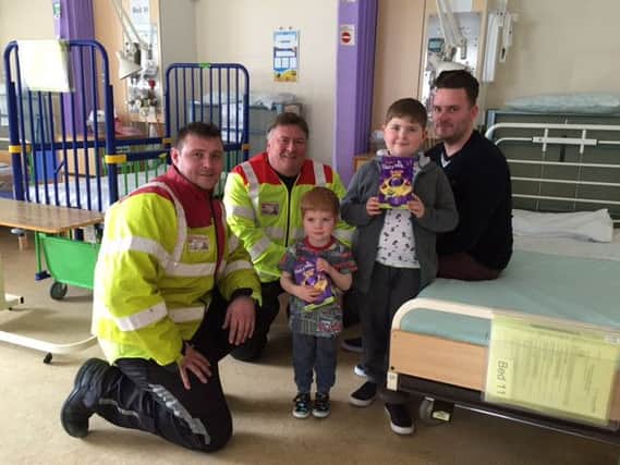 SERV Sussex bikers deliver Easter eggs to Worthing Hospital