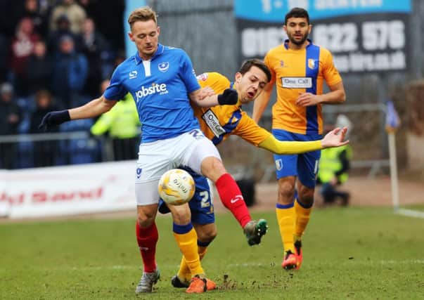 Adam McGurk attempts to inspire the Blues after coming off the bench at Mansfield. Picture: Joe Pepler