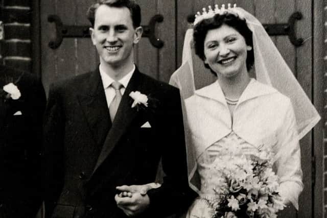 Eric and June on their wedding day, March 24, 1956