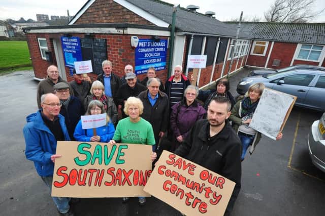 Residents protested over plans to demolish West St Leonards Community Centre in November, 2014. SUS-141127-124958001