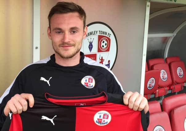 Crawley Town new signing Frankie Sutherland SUS-160226-161848002