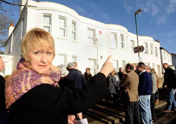 Bognor resident Mary Herting campaigning to stop the demolition of Belmont Lodge