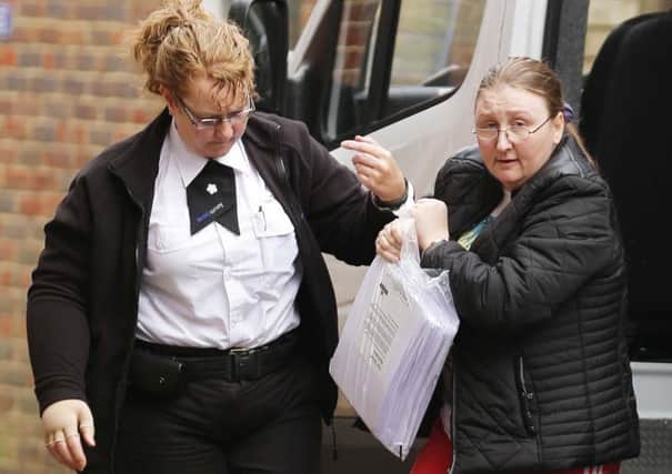 Lesley Dunford arriving at Lewes Crown Court earlier this year, picture by Eddie Mitchell