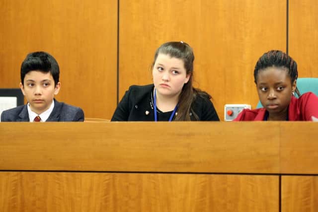 DM1617521a.jpg 2016 Magistrates' Court Mock Trial Competition. Photo by Derek Martin SUS-160320-173609008