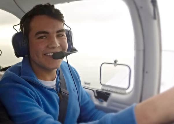 George Coe has started working towards his commercial pilots licence and wants to use his journey to help others