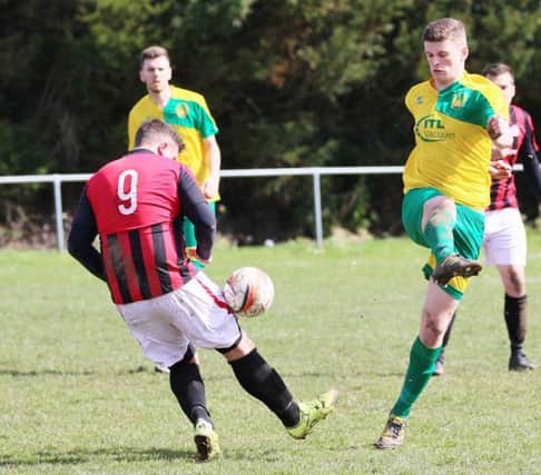 Action from Westfield's 3-0 defeat at home to AFC Varndeanians on Easter Monday. Picture courtesy Joe Knight