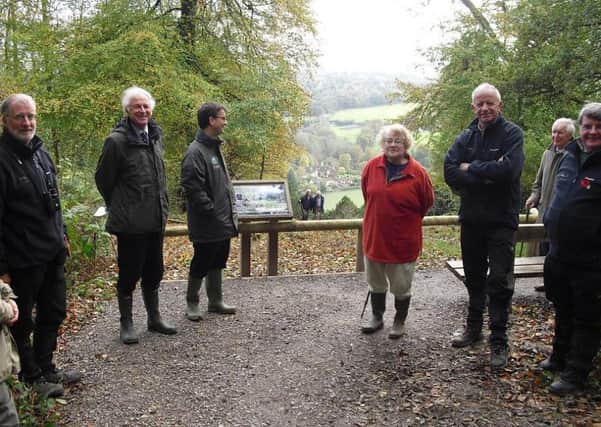 The opening of Cobbett's View, a project carried out in the national park by volunteers