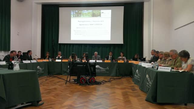 The park committee debating one of its major applications at Fernhurst from 'fracking' company Celtique Energie